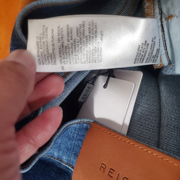 Reiss AMERIA High Rise Wide Leg Palazzo Jeans Petite 30" Waist STRETCH Boho Soft - Picture 14 of 15